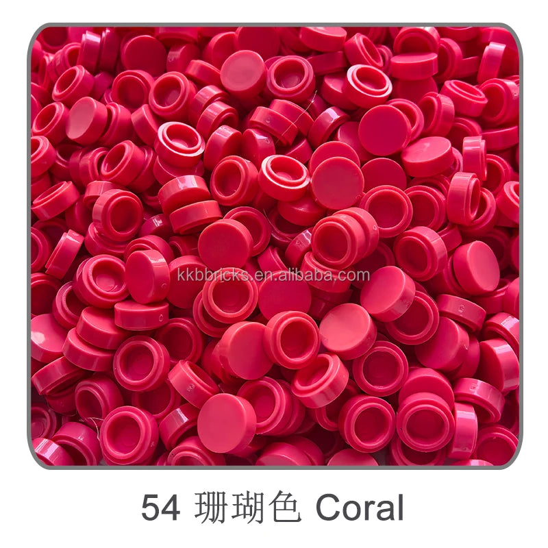 1kg Flat Tile 1x1 98138 Round Building Blocks Plastic MOC Bricks Parts Pixel Art DIY, Compatible DIY pixel Art Blocks