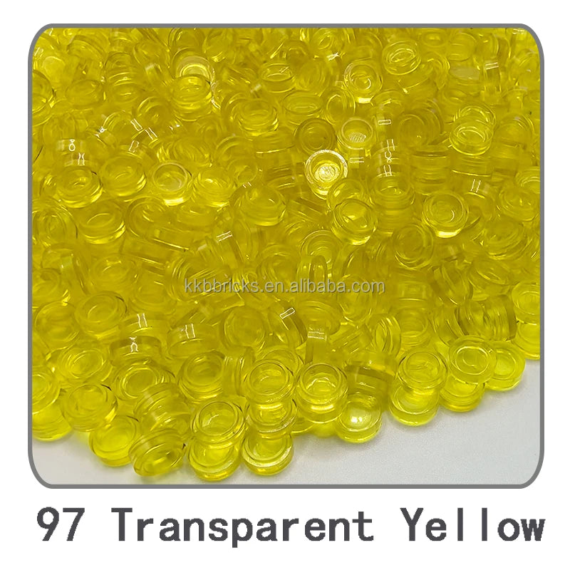 1kg Flat Tile 1x1 98138 Round Building Blocks Plastic MOC Bricks Parts Pixel Art DIY, Compatible DIY pixel Art Blocks
