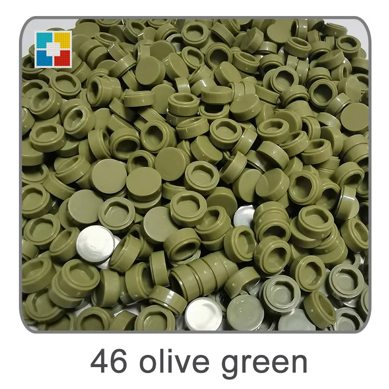 1kg Flat Tile 1x1 98138 Round Building Blocks Plastic MOC Bricks Parts Pixel Art DIY, Compatible DIY pixel Art Blocks