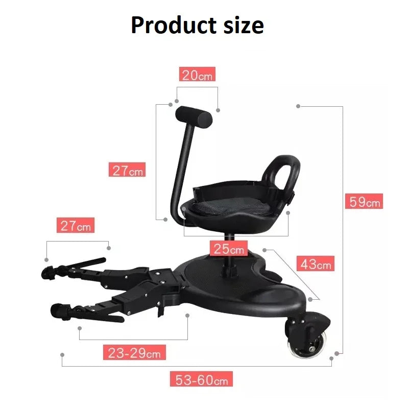 Universal Stroller Accessories Pedal Twins Stroller Standing Plate Rider Buggy Board Sibling Board Second Child Artifact Trailer
