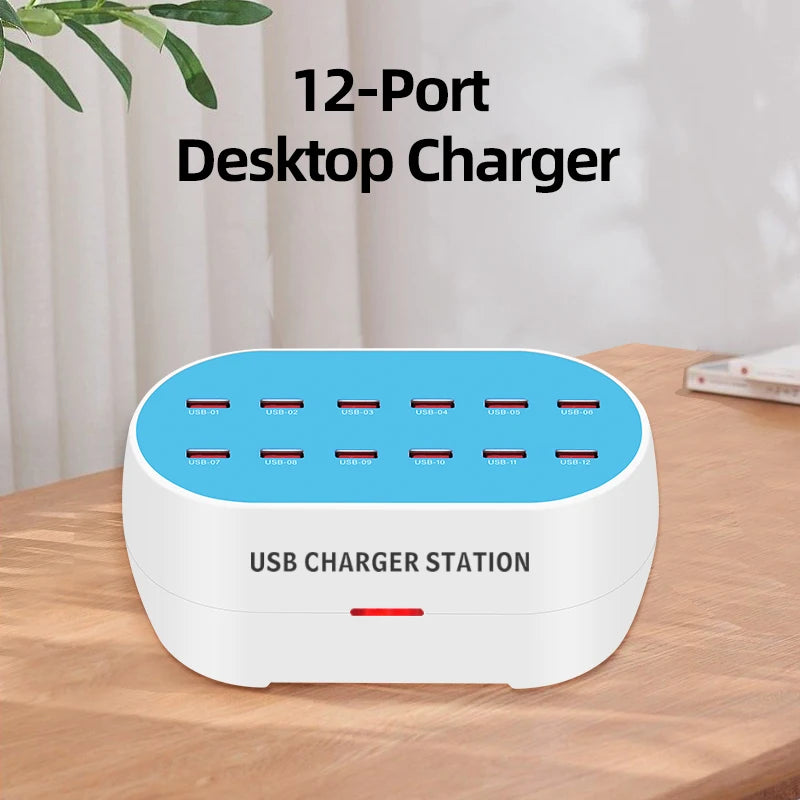 Fast Delivery High Quality 30/24/18/12 Ports 160W/120W 5V 2.4A Multi USB Charger Desktop Fast Smart USB Charging Station