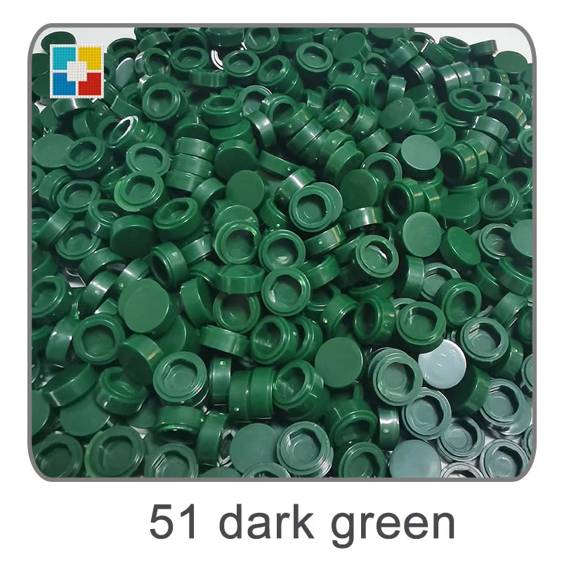 1kg Flat Tile 1x1 98138 Round Building Blocks Plastic MOC Bricks Parts Pixel Art DIY, Compatible DIY pixel Art Blocks
