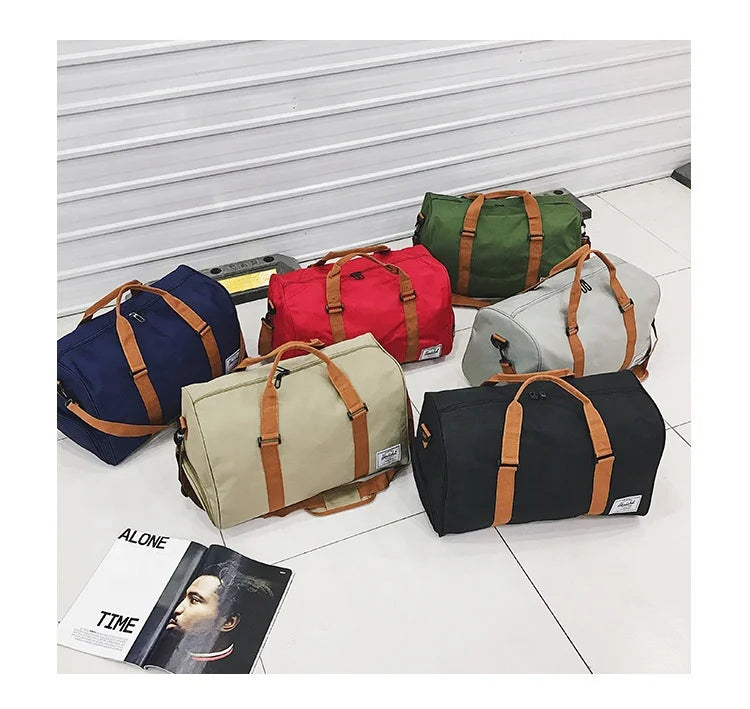 Wholesale High Quality Large Casual Man Luggage Handbag Waterproof Women Travel Overnight Duffel Bag with Shoe Compartment