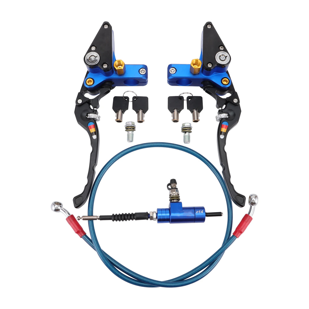 GOOFIT Motorcycle 22mm CNC Hydraulic Adjustable Brake Pump Clutch Master Cylinder Lever Replacement for 125cc ATV Dirt Pit Bike