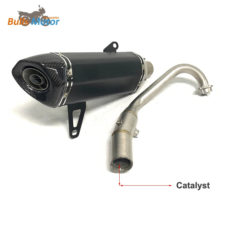 Bulls Motor AAkprovic Full Exhaust System for X-max300  XMAX 250 Bike Exhaust Carbon Fiber All Year Scooter Exhaust Elbow