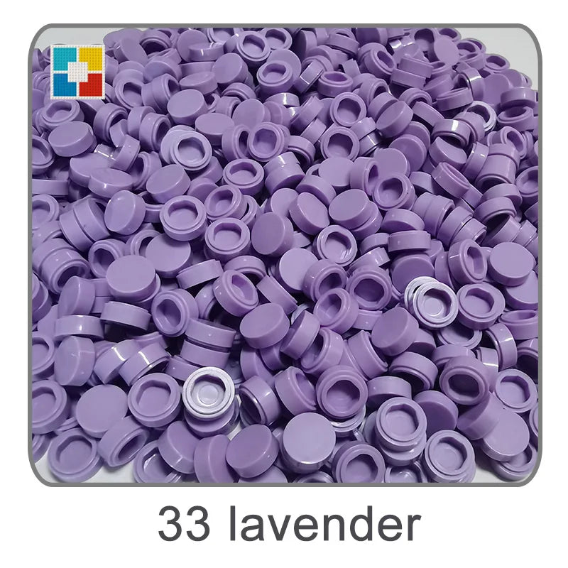 1kg Flat Tile 1x1 98138 Round Building Blocks Plastic MOC Bricks Parts Pixel Art DIY, Compatible DIY pixel Art Blocks
