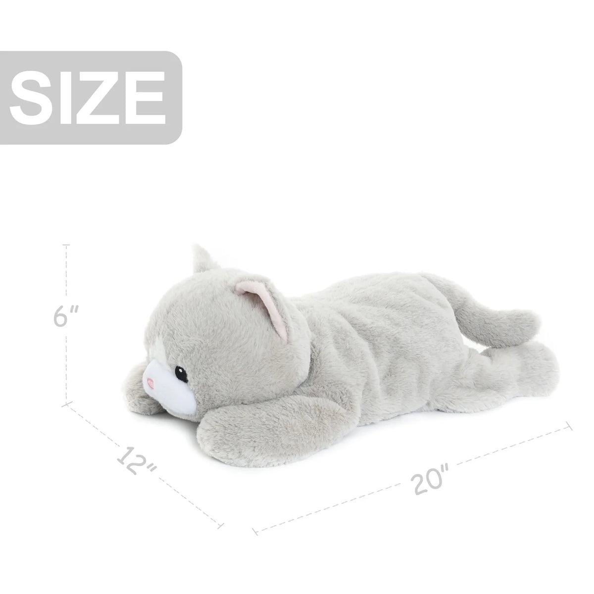Weighted Super Soft Plush Cat Toy Embroidered Heavy Duty Anxiety Relief Sensory Accessories Stuffed Animal for Kids Gift