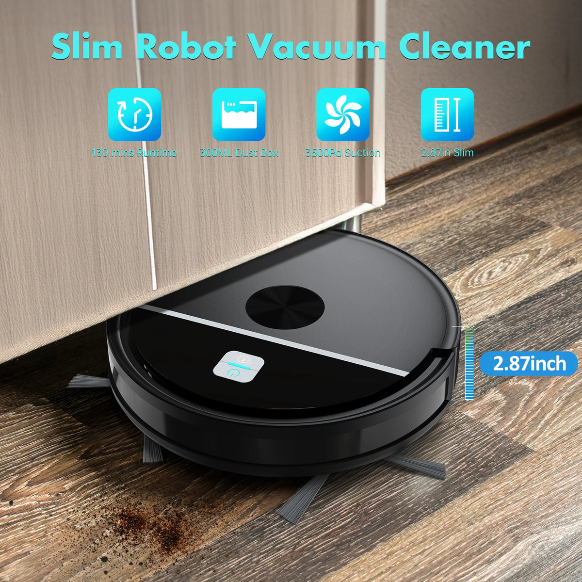 US Local Stock 3 in 1 Wet Dry Mop Household Floor Cleaner Robot Vacuum Cleaner Aspiradora Robot Wireless 3500Pa Strong Suction