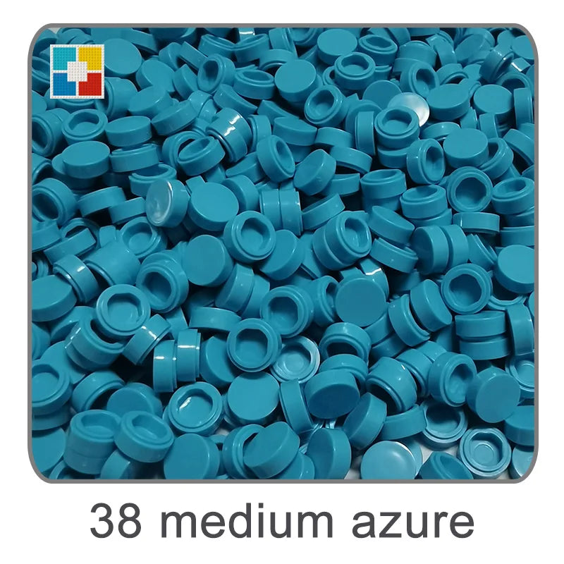 1kg Flat Tile 1x1 98138 Round Building Blocks Plastic MOC Bricks Parts Pixel Art DIY, Compatible DIY pixel Art Blocks