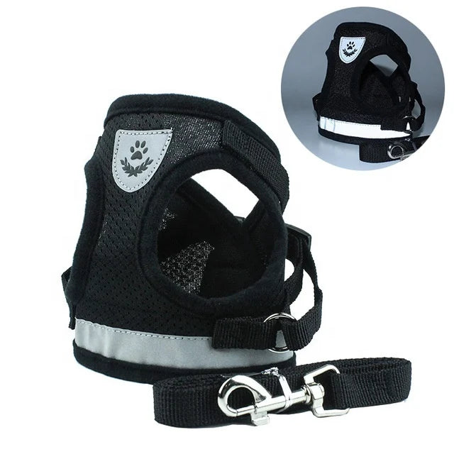 Soft Pet Dog Harnesses Vest No Pull Adjustable Chihuahua Puppy Cat Harness Leash Set for Small Medium Dogs Coat Arnes Perro