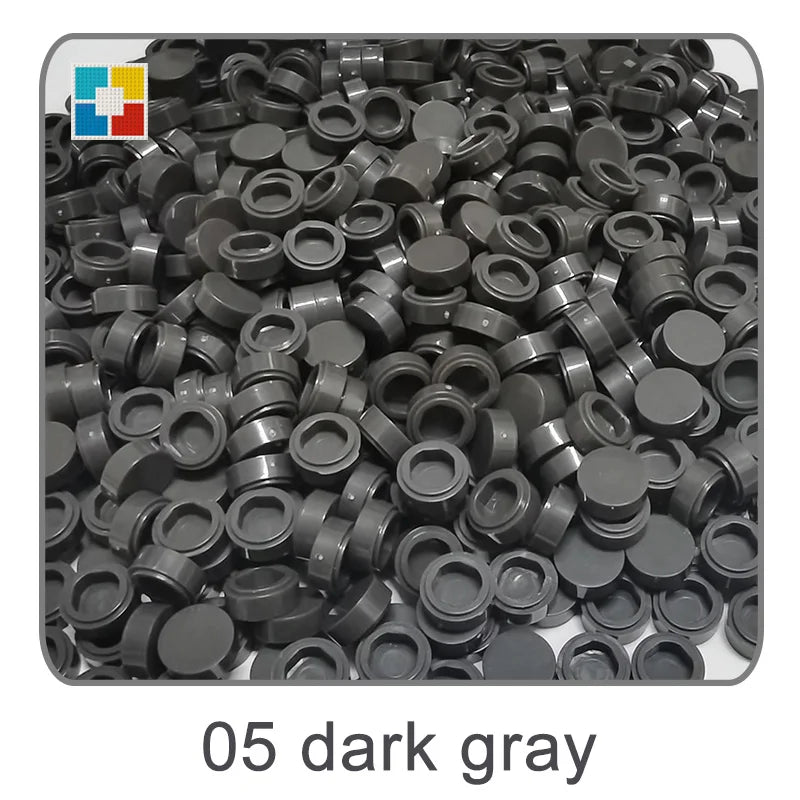 1kg Flat Tile 1x1 98138 Round Building Blocks Plastic MOC Bricks Parts Pixel Art DIY, Compatible DIY pixel Art Blocks