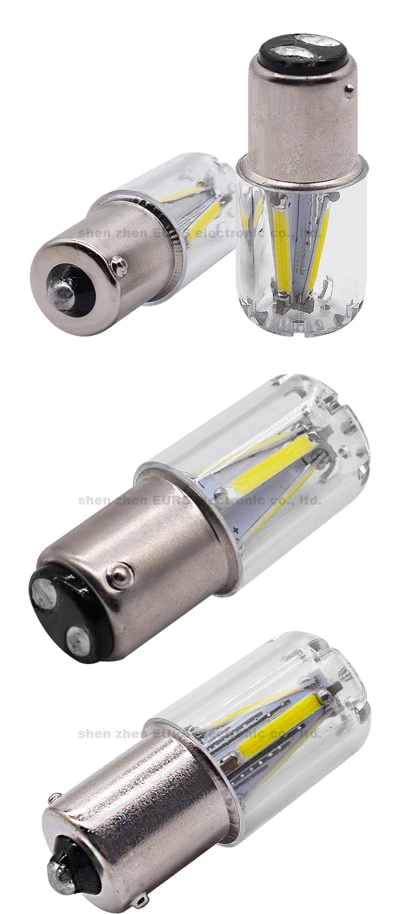 2pcs 1156 P21W BA15S 1157 BAY15D COB LED Filament Chip Car Brake Lights Auto Reverse Bulb Parking Lamp 12V Red White Yellow COB