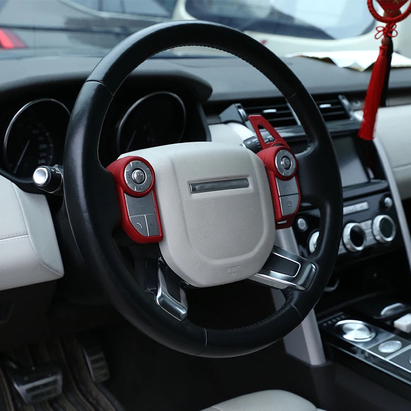 For Land Rover Range Rover Sport Voque Evoque Velar Steering Wheel Button Decorative Frame For Discovery 5/Sport