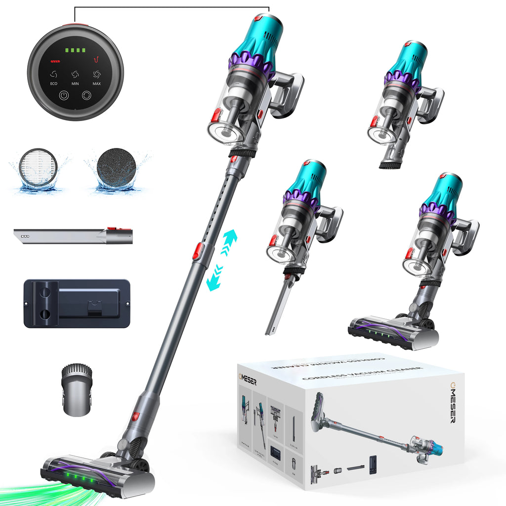 Cordless Upright Stick Vacuum Cleaner 27kPa 300W Brushless Motor Bagless Hotel Dry Use Lightweight Anti-Tangle with CE EMC ROHS