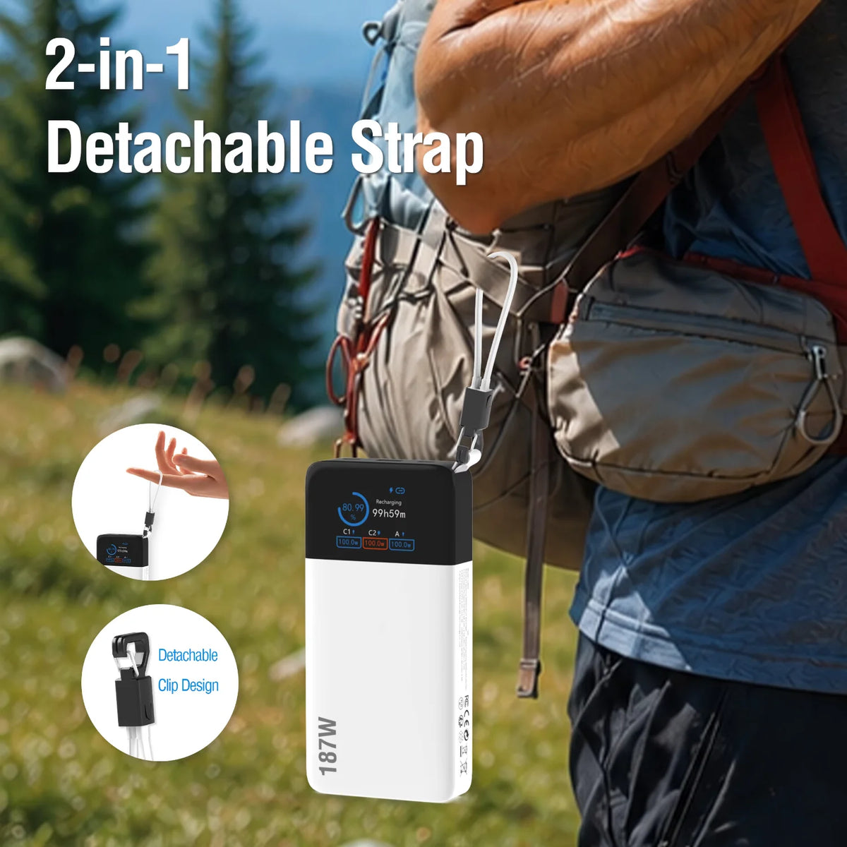 Original NOBIS Power Bank,25000mAh 187W Laptop and Phone Portable Charger, Fast Charging Battery Pack, Travel Charger for Laptop