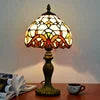 8 Inch European Baroque Retro Creative Lighting Tiffany Stained Glass bar Restaurant Bedroom Bedside Small Table Lamp Shade