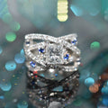 A031 Princess Cut Diamond Ring Stone Classic Engagement Women's Jewelry