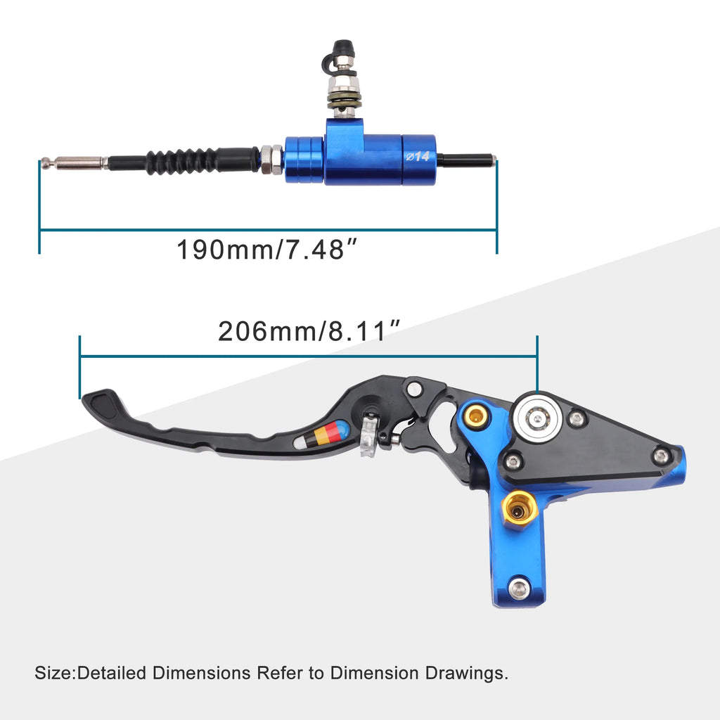 GOOFIT Motorcycle 22mm CNC Hydraulic Adjustable Brake Pump Clutch Master Cylinder Lever Replacement for 125cc ATV Dirt Pit Bike