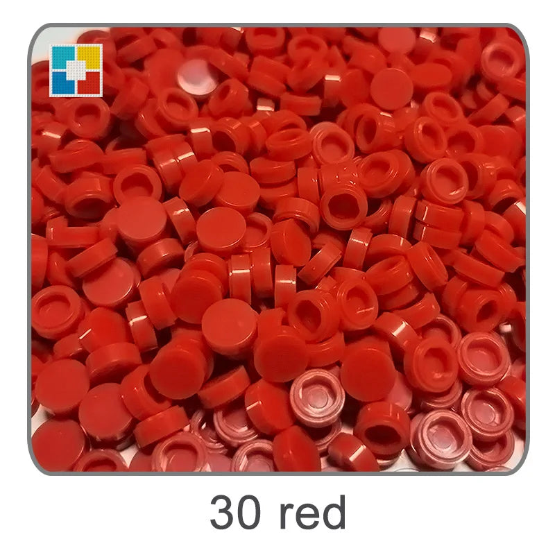 1kg Flat Tile 1x1 98138 Round Building Blocks Plastic MOC Bricks Parts Pixel Art DIY, Compatible DIY pixel Art Blocks