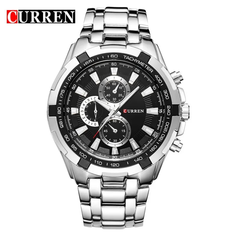 CURREN 8023 Top 10 Brands Blue Boys Quartz Watch Best Steel Band Water Resistant Dials Decoration Big Concise Watch Set
