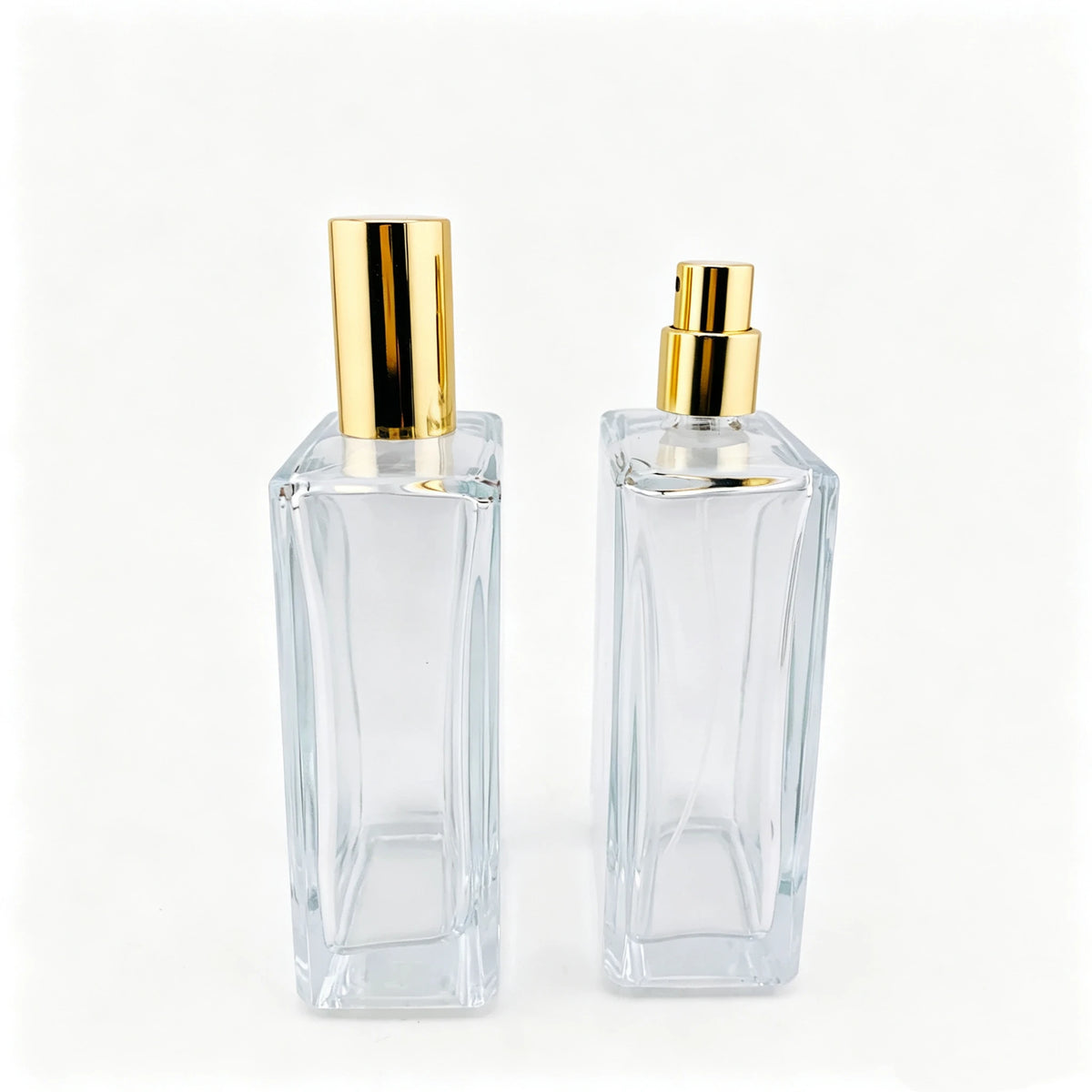 Manufacturer's 100ml Empty Square Mist Spray Glass Perfume Bottle with Screen Printing and Pump Sprayer Seal