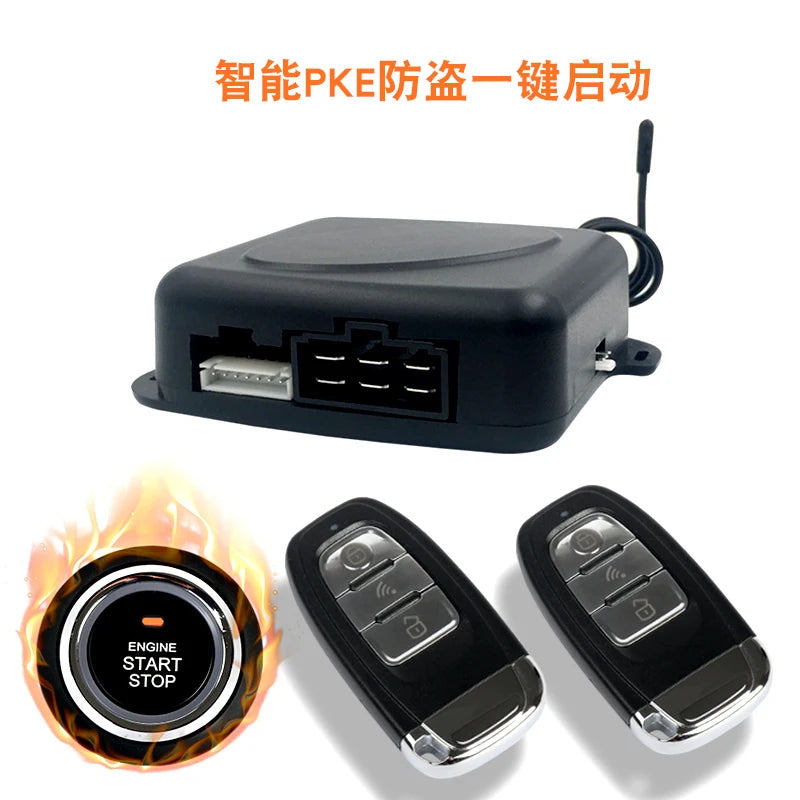 New Hot Sale Universal Pke Push Button Engine Start Stop Keyless Entry Remote Start Auto Hot Sale in South American Market