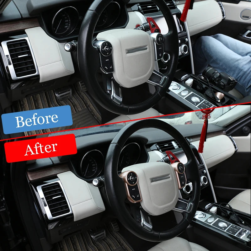 For Land Rover Range Rover Sport Voque Evoque Velar Steering Wheel Button Decorative Frame For Discovery 5/Sport