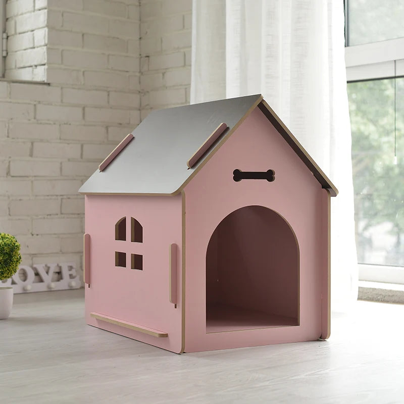 Yueshang New Wood Dog House Pet Kennel Pet Bed Mat Cat Nest a Wood Dog Premises Manufacturers Direct Sales
