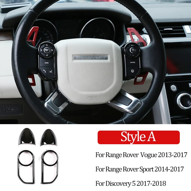 For Land Rover Range Rover Sport Voque Evoque Velar Steering Wheel Button Decorative Frame For Discovery 5/Sport