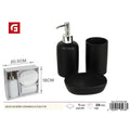 3-piece ceramic bathroom set 20.5x18 cm - Bathroom accessories