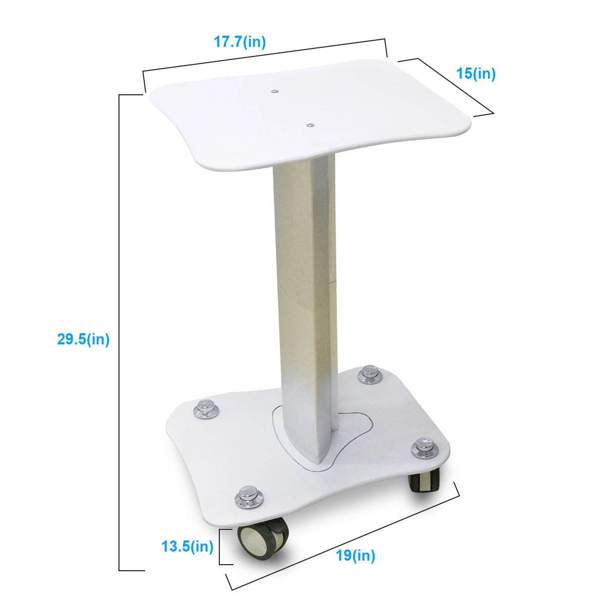 Esthetician Spa Hair Tray Instrument Storage Equipment Steel Aluminum Mobile Rolling Wheel Stand Cart Beauty Salon Trolley