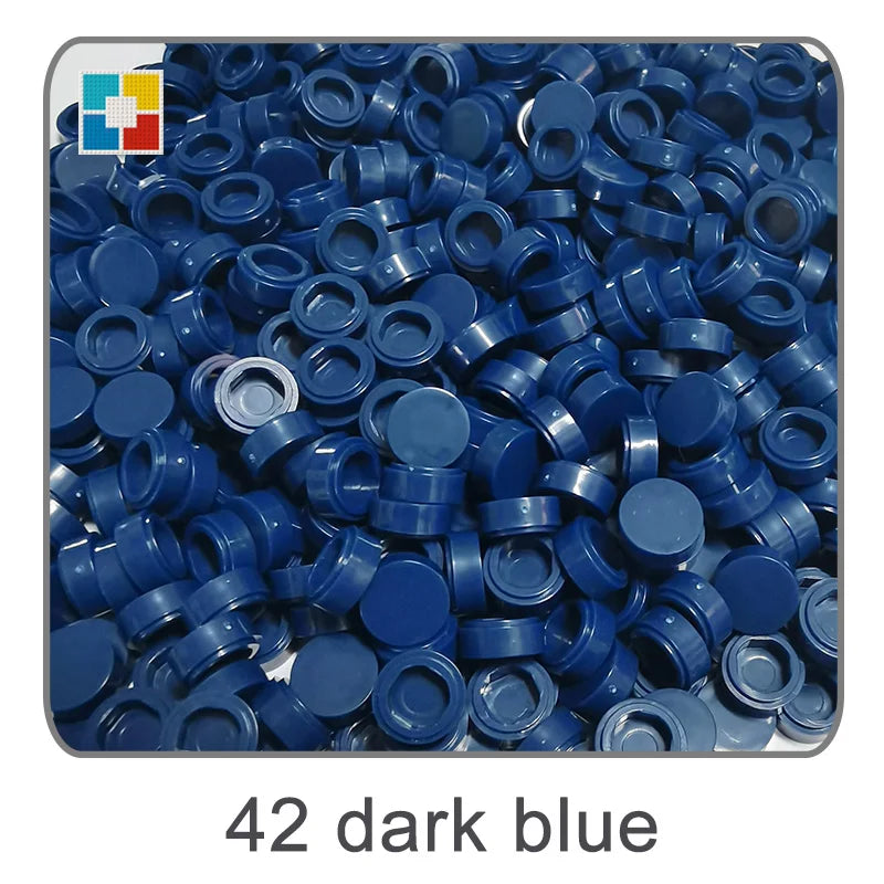 1kg Flat Tile 1x1 98138 Round Building Blocks Plastic MOC Bricks Parts Pixel Art DIY, Compatible DIY pixel Art Blocks