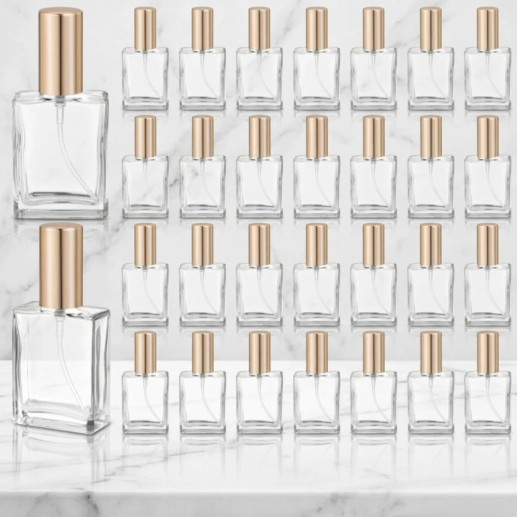 Manufacturer's 100ml Empty Square Mist Spray Glass Perfume Bottle with Screen Printing and Pump Sprayer Seal