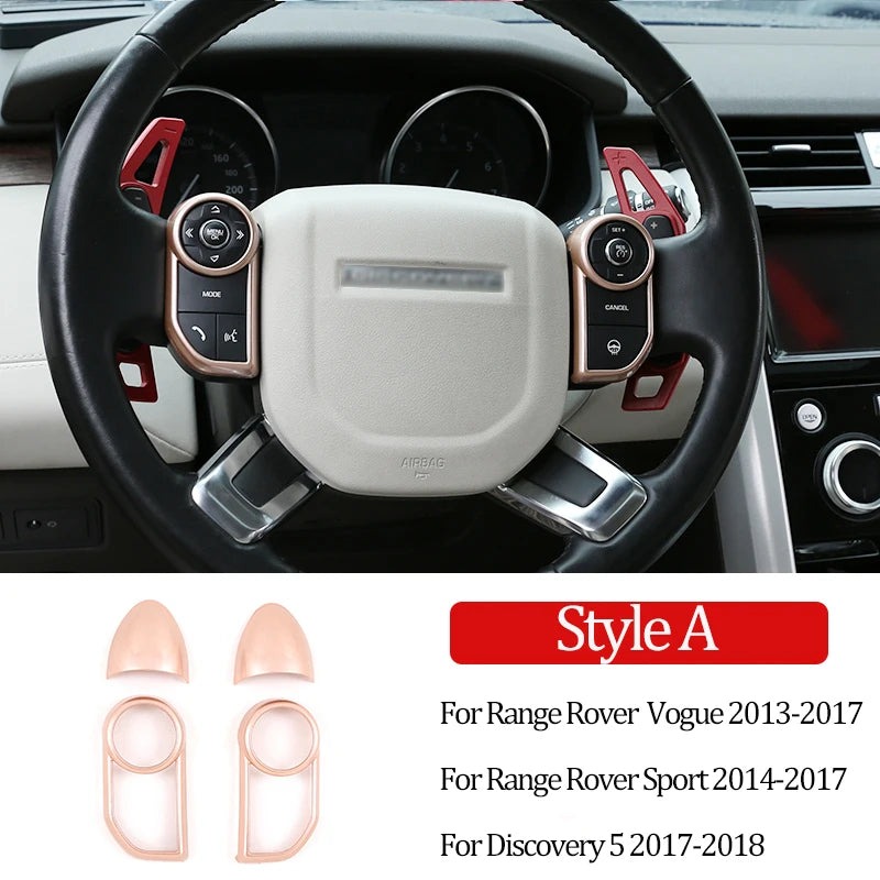 For Land Rover Range Rover Sport Voque Evoque Velar Steering Wheel Button Decorative Frame For Discovery 5/Sport