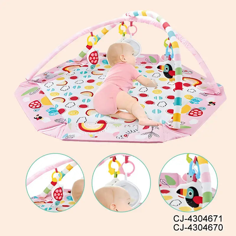 Baby Hexagonal Ball Pool Game Mat Ocean Ball Pillow Set Multi-functional Baby Fitness Frame
