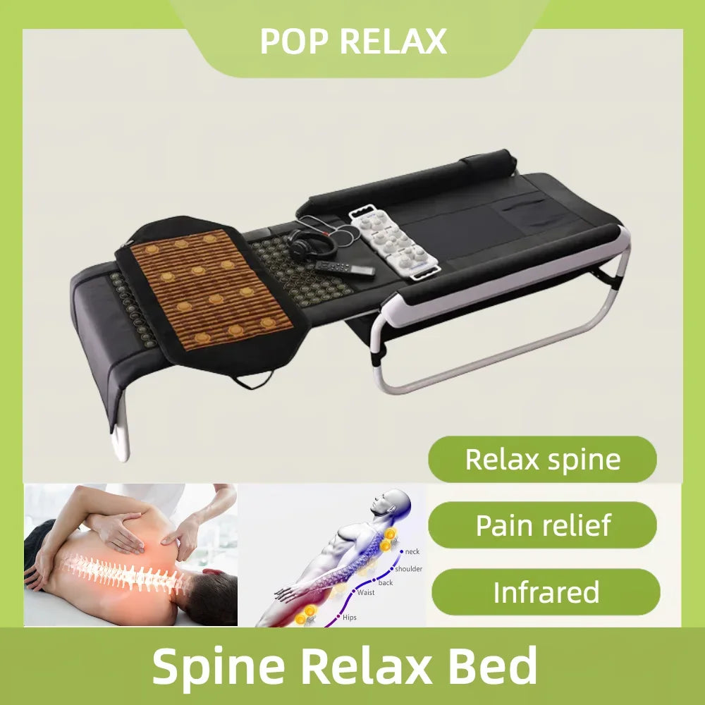 Best Selling Cama De Masaje Portable Folding Massage V4 Jade Stone Bed with Adjustable Heat for Salon and Home Therapy