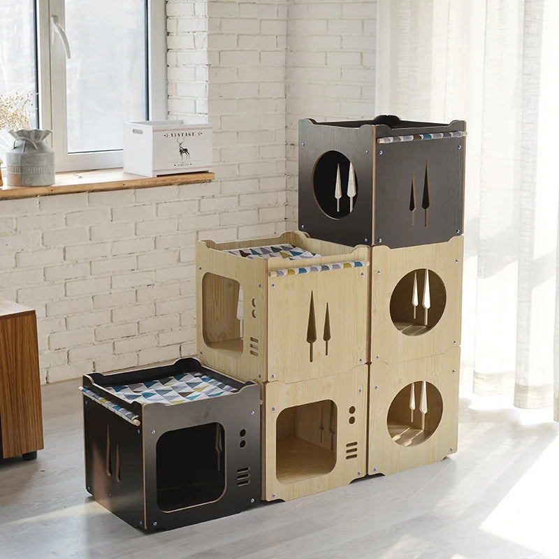 Pet House with Hammock Removable House for Small Animals to Use Dog Kennel Cat Kennel Can Be Customized Cat and Dog House