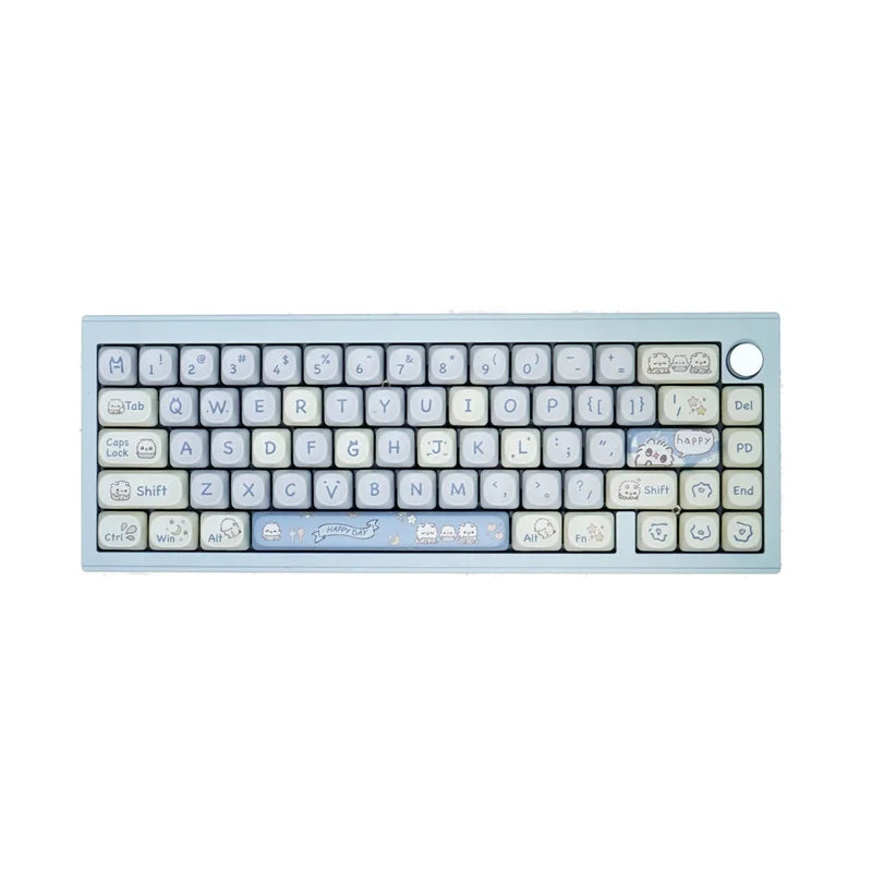 145 Keys MOA Profile Cat Keyboard Keycaps PBT Sublimation for 61/67/84/87 Mx Mechanical Keyboard