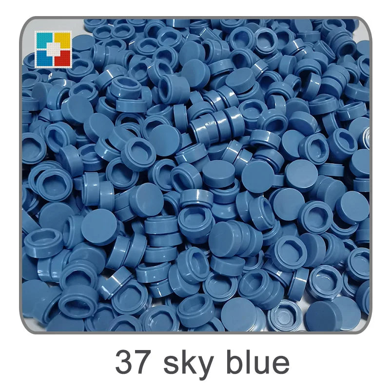 1kg Flat Tile 1x1 98138 Round Building Blocks Plastic MOC Bricks Parts Pixel Art DIY, Compatible DIY pixel Art Blocks