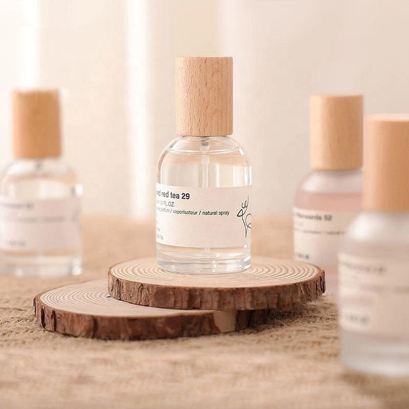 Factory Manufacture 50ml Clear Perfume Packaging Empty Bottle Silk Screen Printed Laboratory 15 Screw Thread Glass Bottle