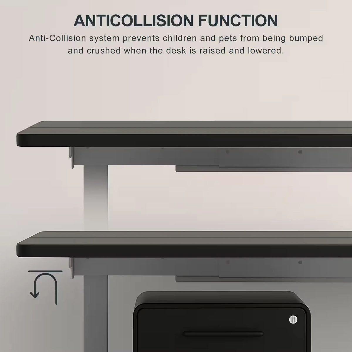 Electric Adjustable Height Standing Desk Two-Piece Tabletop Eco-Friendly Modern Design for Home Office Office Building Bedroom