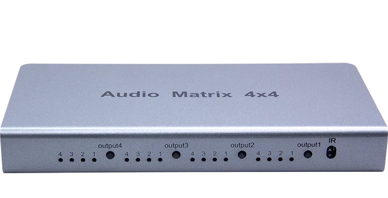 4x4 Audio Matrix Spdif Toslink Digital Optical 4 in 4 Out Audio Switch Converter Splitter Box for TV STB DVD Player PC Amplifier