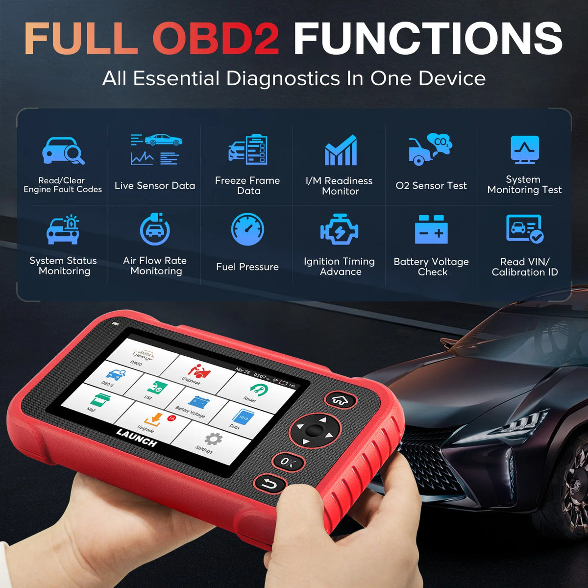 USA EU Warehouse LAUNCH CRP123E PLUS Lifetime Free Update Car Code Reader Diagnostic Tool