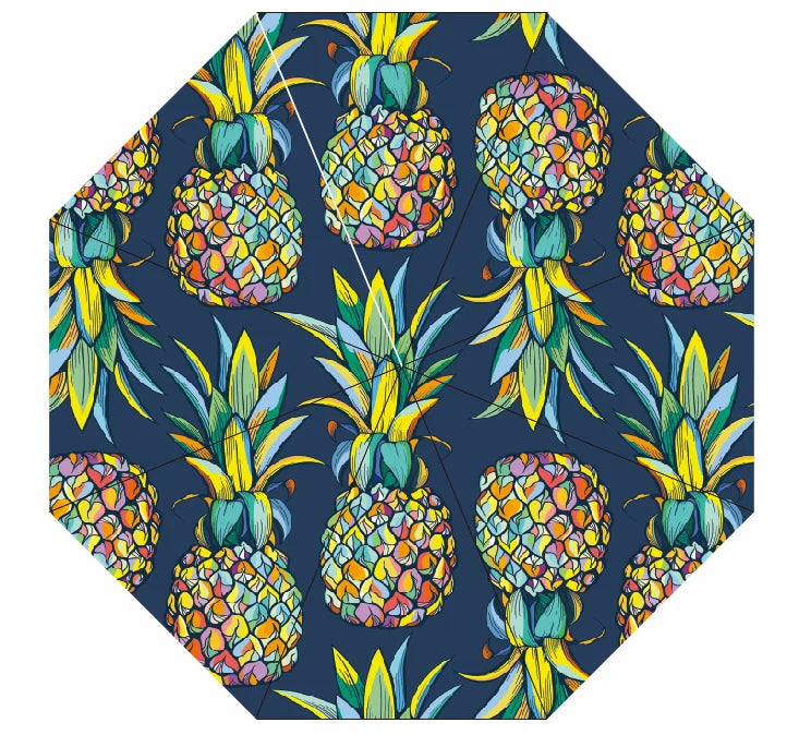 High Quality 8 Bones Umbrella Customized Company Logo Printed Floral Three Folding Self Open Automatic Umbrella