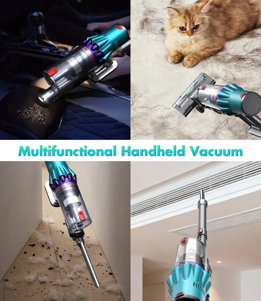 Cordless Upright Stick Vacuum Cleaner 27kPa 300W Brushless Motor Bagless Hotel Dry Use Lightweight Anti-Tangle with CE EMC ROHS