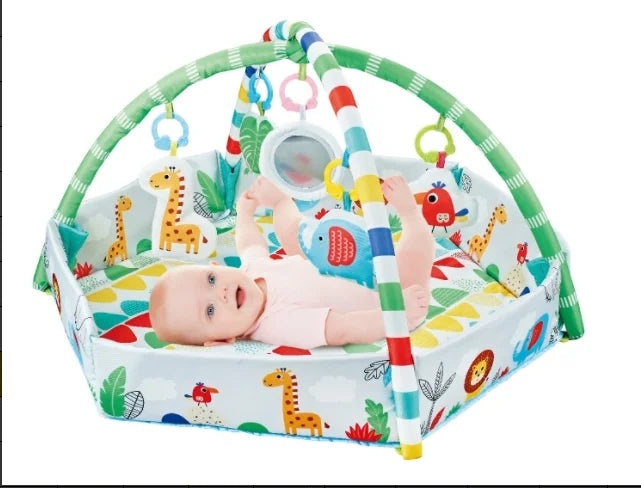 Baby Hexagonal Ball Pool Game Mat Ocean Ball Pillow Set Multi-functional Baby Fitness Frame