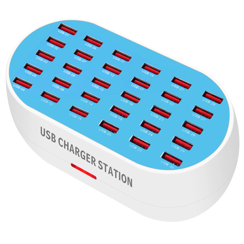 Fast Delivery High Quality 30/24/18/12 Ports 160W/120W 5V 2.4A Multi USB Charger Desktop Fast Smart USB Charging Station