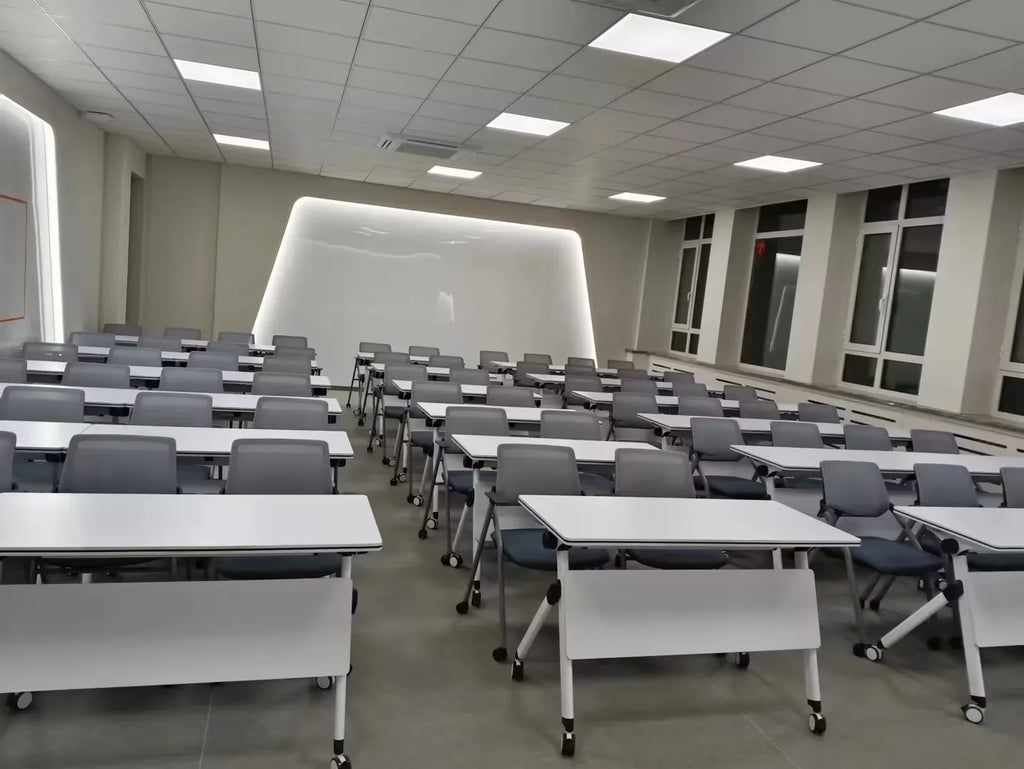 Folding Desk Mobile Conference Training Table/School Learning Desk with Wheels/Office Furniture