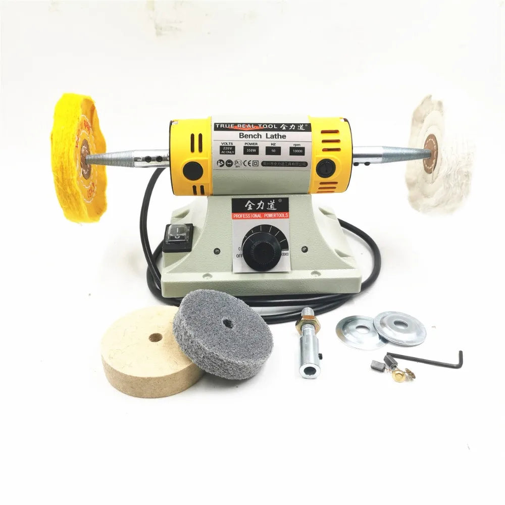 110V/220V 350W Polishing Machine For DIY Woodworking Jade Jewelry Dental Bench Lathe Machine Motor Grinding Machine