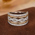 Infinity Cocktail Ring for Women Pave Set Wedding Band Fashion Jewelry